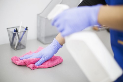 Professional oven cleaner in Dulwich deep cleaning a kitchen oven
