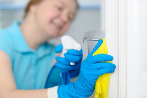 Sanitised meeting room during office cleaning in Dulwich
