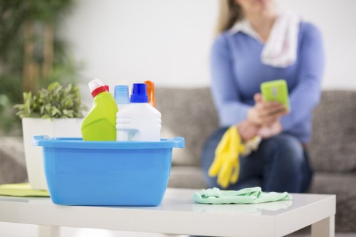 Cleaning service payment and invoice arrangement illustration
