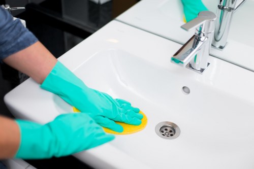 Cleaner handling access and scheduling for a booked service